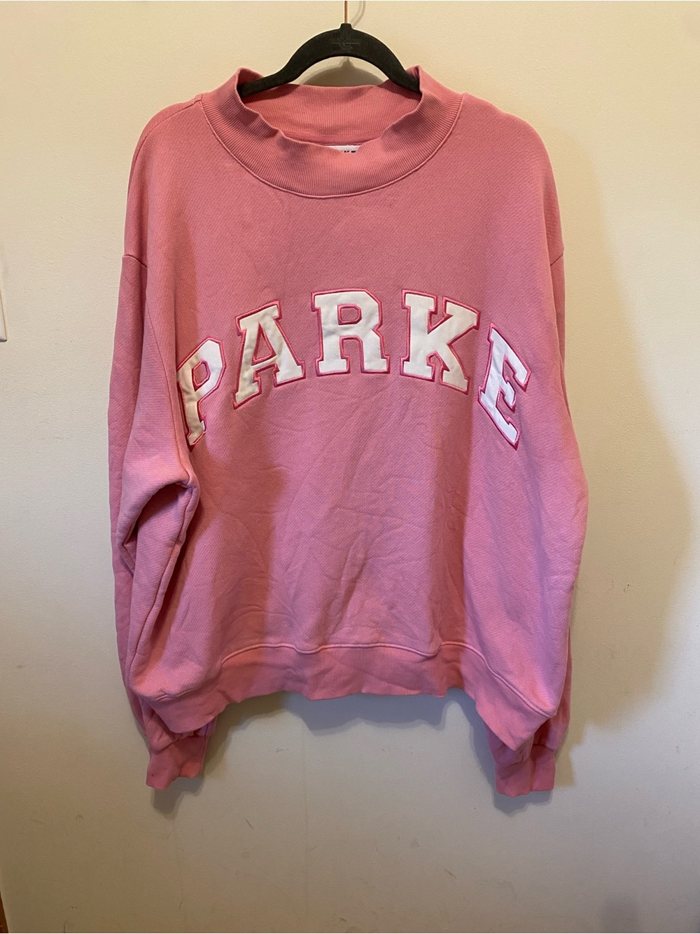 Parke Varsity Mockneck Sweatshirt in Conch L/XL